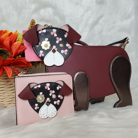 Kate Spade Floral Pup Dog Crossbody and Wallet - Picture 2 of 5